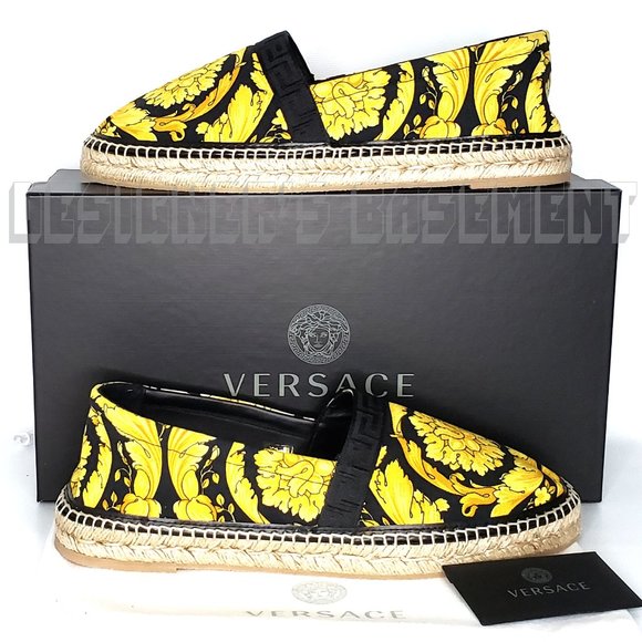 Versace Yellow and Black Slip-On Loafers - Picture 5 of 9